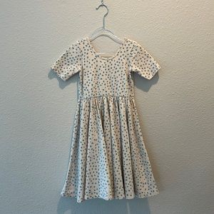 Alice + Ames short sleeve ballet dress pebble dot blue sz 7